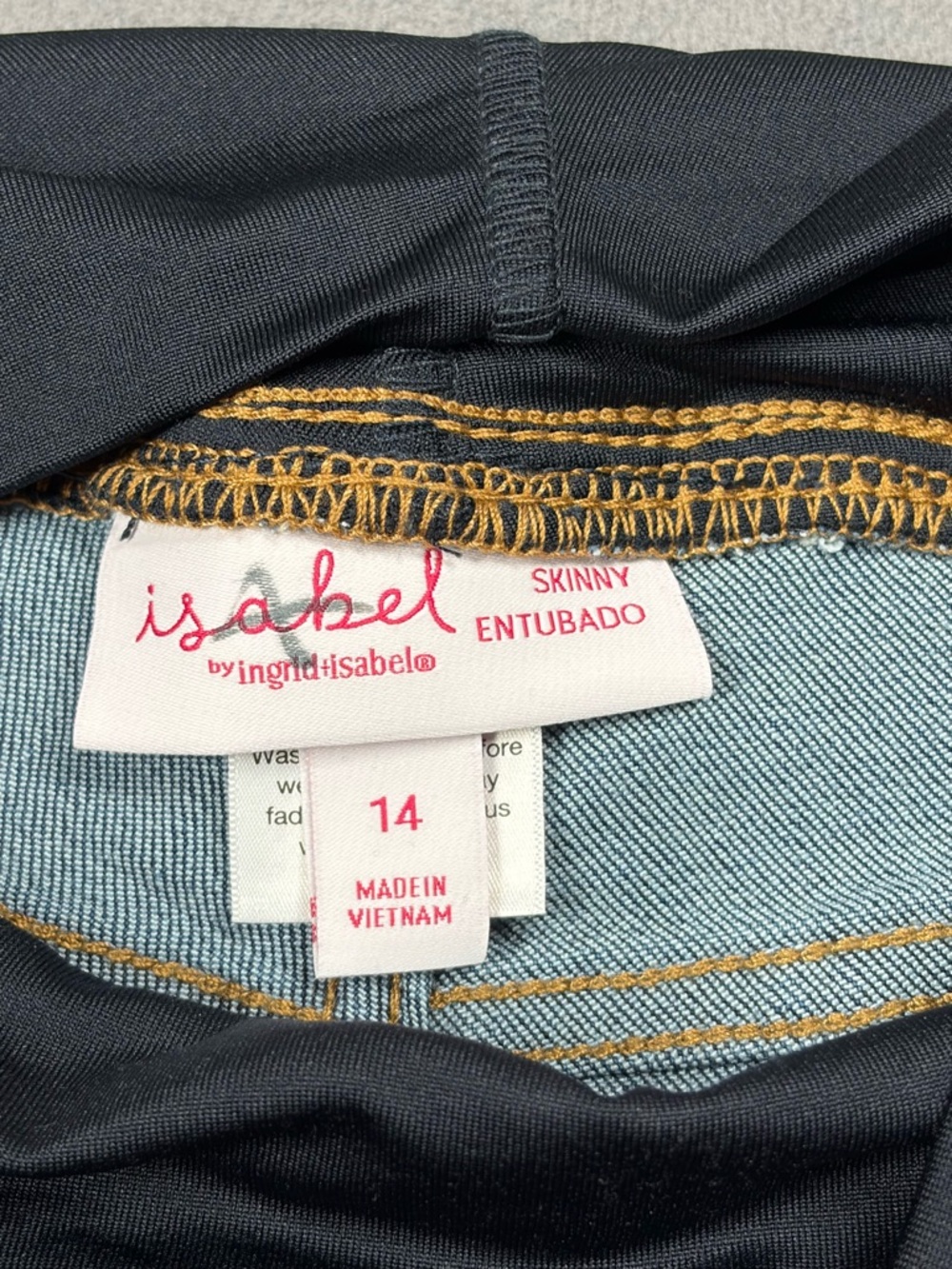 Isabel by Ingrid + Isabel Maternity Blue Jeans with Black Stretch Waistband - Picture 2 of 8